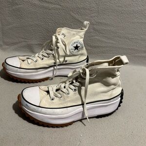 Converse Run Star Hike Platform Unisex High Top Sneakers White M 6.5 W 8